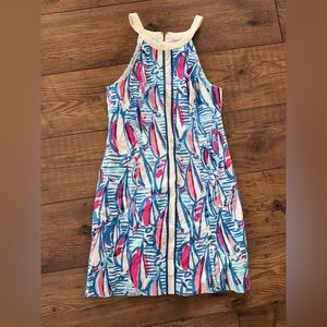Lilly Pulitzer Blue and Pink Patterned Dress
